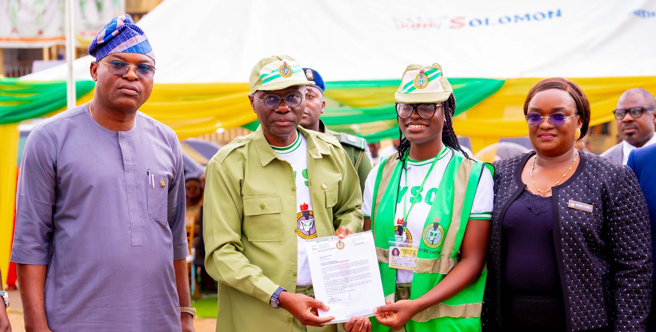 Sanwo-Olu splashes N427.7m on corps members, gives N100m to NYSC