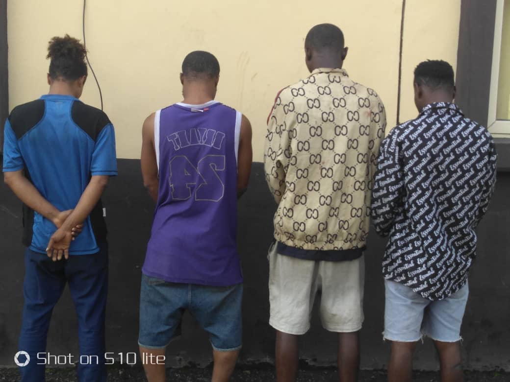 Police parade four suspects over attack on BRT bus