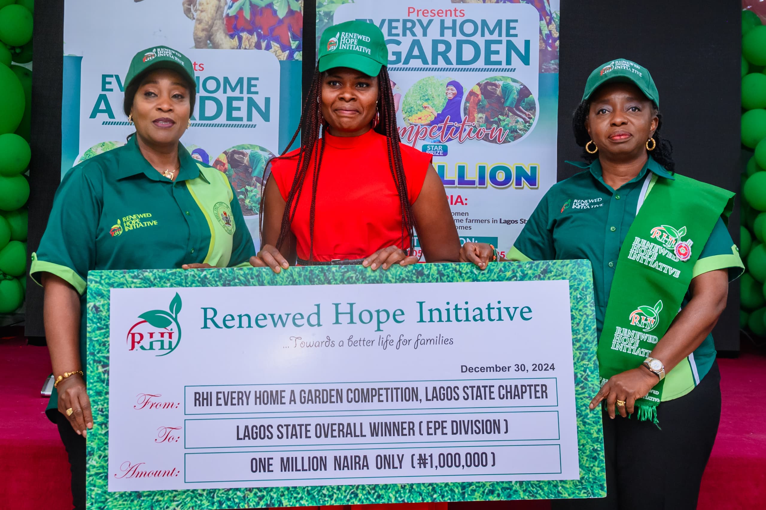 ‘Every Home A Garden’ contest: Lagos winner gets N2.5m